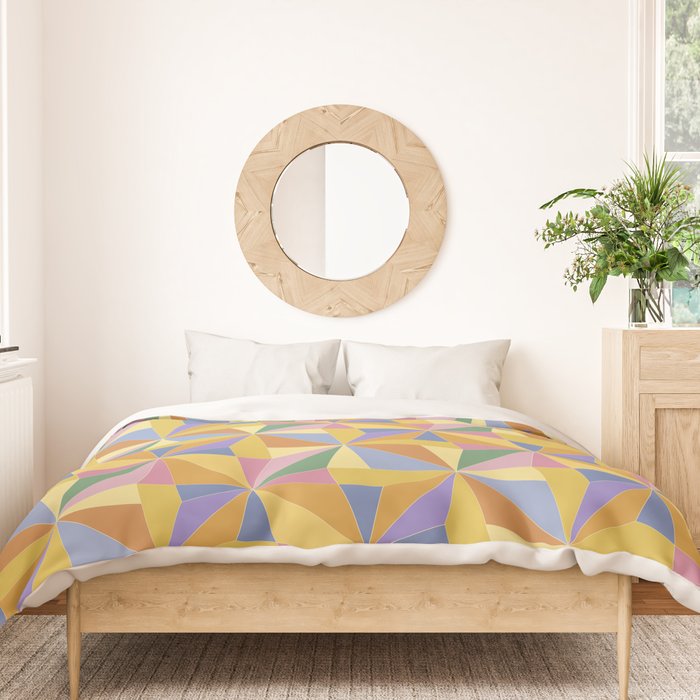 Kaleidoscope Tile Pattern IX Bright Colorful Summer Duvet Cover Gallery Image 3