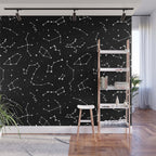 Black and White Constellations Wall Mural Gallery Image 1