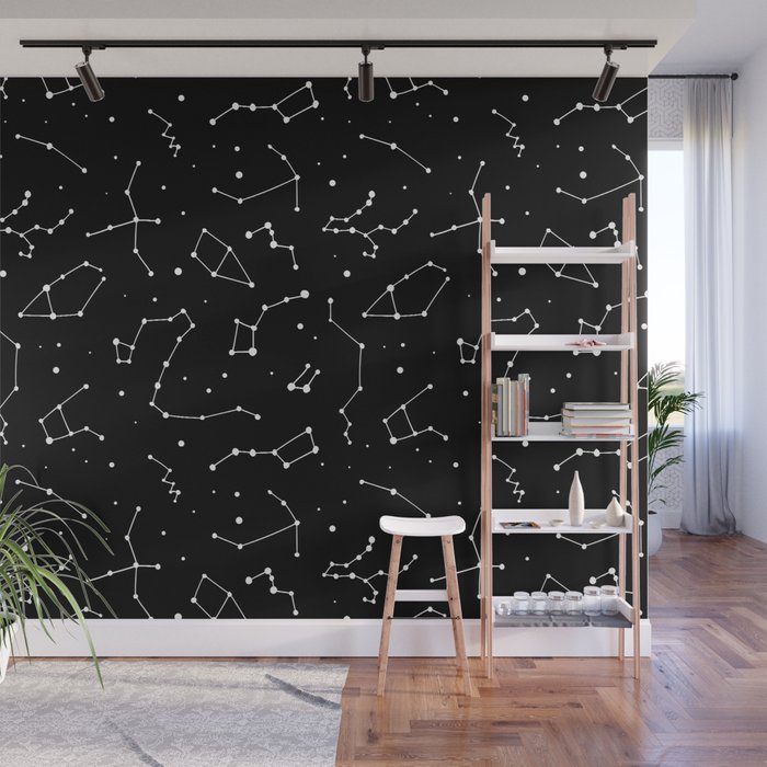 Black and White Constellations Wall Mural Gallery Image 1