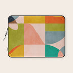 mid century abstract shapes spring I Laptop Sleeve Gallery Image 1