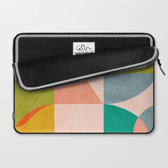 mid century abstract shapes spring I Laptop Sleeve Gallery Image 2