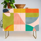 mid century abstract shapes spring I Credenza Gallery Image 1