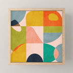 mid century abstract shapes spring I Mini Art Print Gallery Image 1