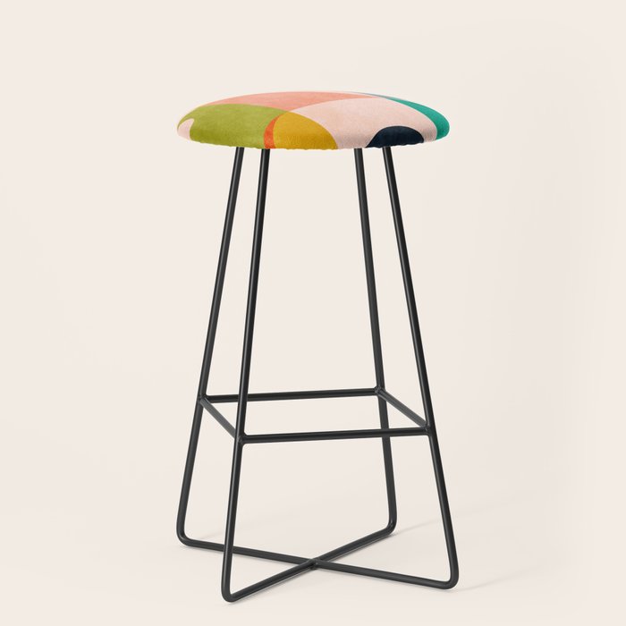 mid century abstract shapes spring I Stool Gallery Image 1