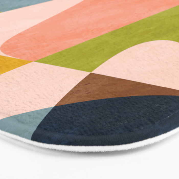 mid century abstract shapes spring I Bath Mat Gallery Image 3