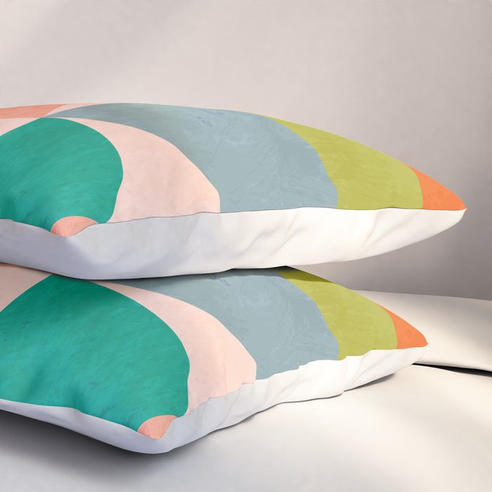 mid century abstract shapes spring I Pillow Sham Gallery Image 3