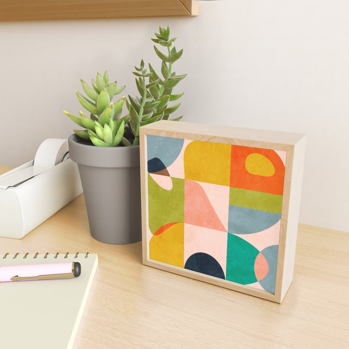 mid century abstract shapes spring I Mini Art Print Gallery Image 2