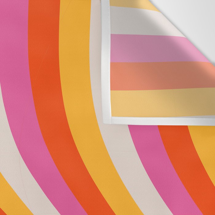 Wavy Retro Stripes Wall Tapestry Gallery Image 3
