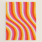 Wavy Retro Stripes Jigsaw Puzzle Gallery Image 1
