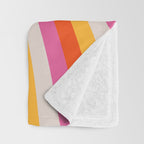 Wavy Retro Stripes Throw Blanket Gallery Image 3
