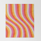 Wavy Retro Stripes Throw Blanket Gallery Image 2