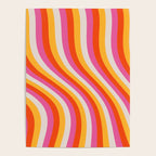 Wavy Retro Stripes Poster Gallery Image 4