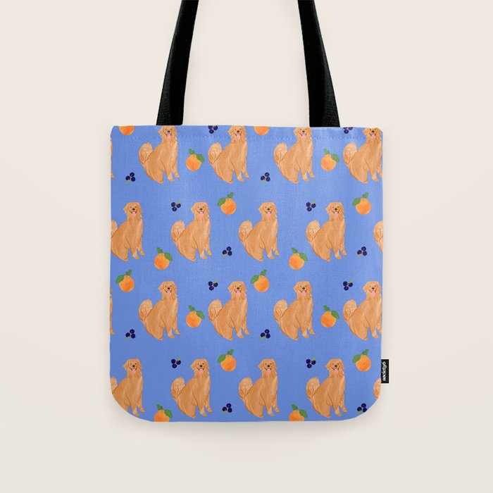 Golden Retriever and fruits Tote Bag Gallery Image 1