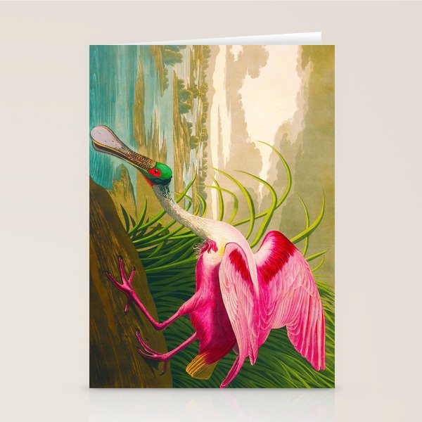 Roseate Spoonbill Bird pink Stationery Card Gallery Image 2