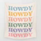 Howdy Colorful Retro Quote Wall Tapestry Gallery Image 4