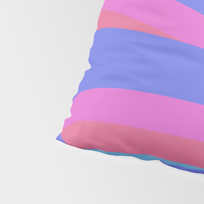 Pop Swirl Wavy Minimalist Abstract Pattern Blue and Hot Pink Pillow Sham Gallery Image 4