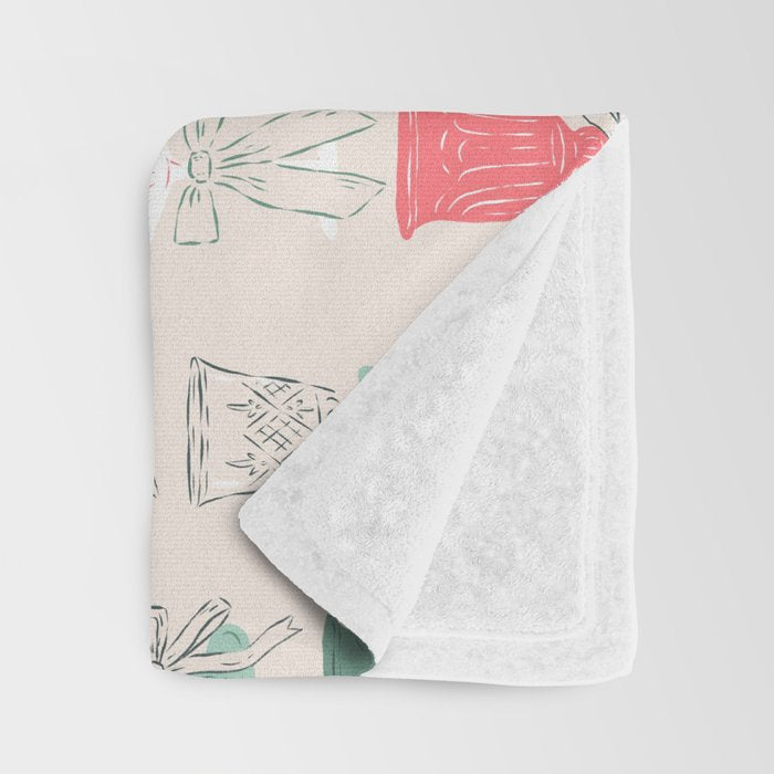 Holiday Bow Cocktails Throw Blanket Gallery Image 3