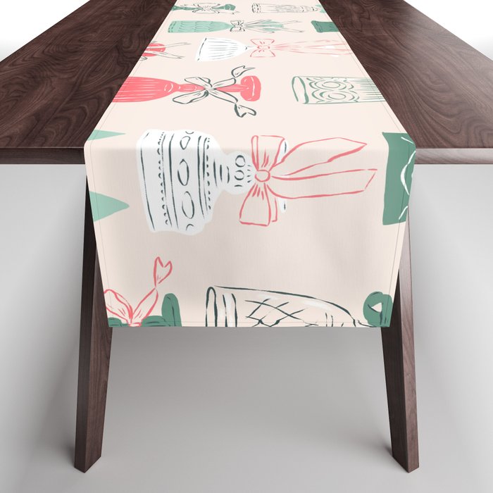 Holiday Bow Cocktails Table Runner Gallery Image 1