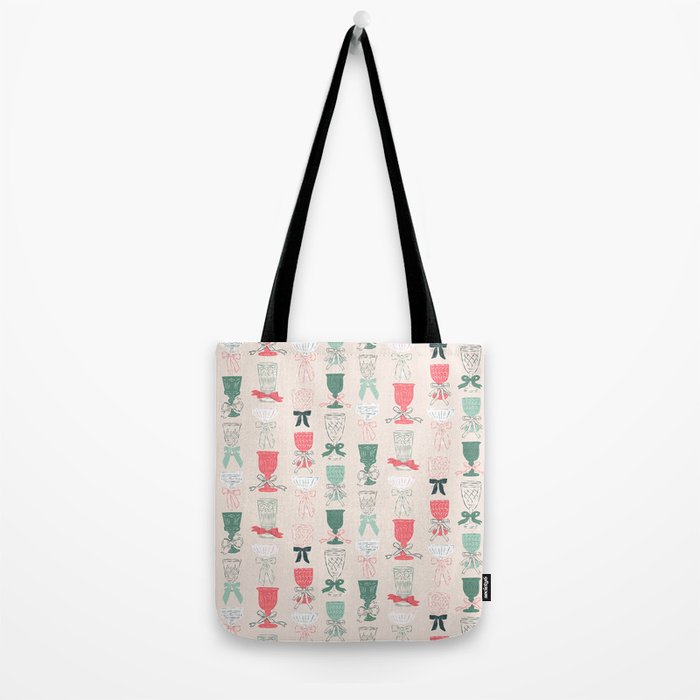 Holiday Bow Cocktails Tote Bag Gallery Image 2