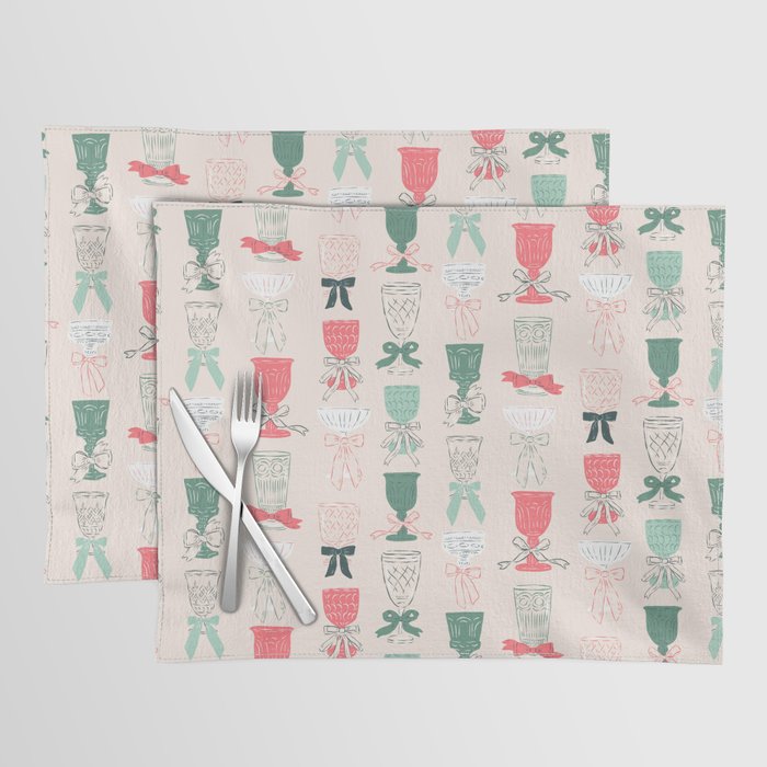 Holiday Bow Cocktails Placemat Gallery Image 1