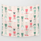Holiday Bow Cocktails Wall Tapestry Gallery Image 4