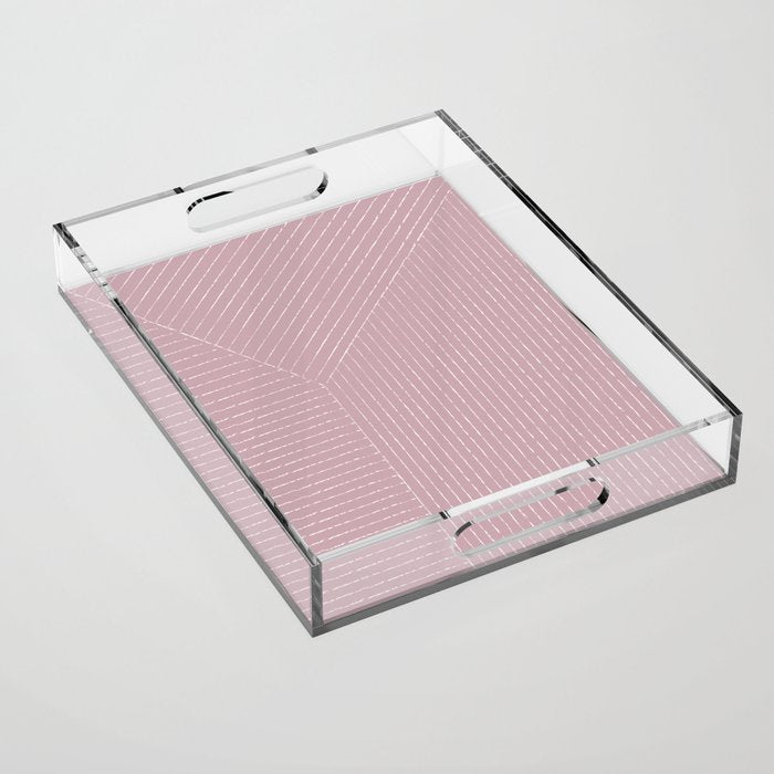 Lines (Dusty Lilac) Acrylic Tray Gallery Image 1