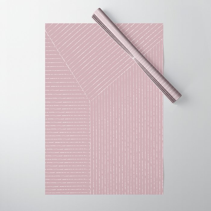 Lines (Dusty Lilac) Wrapping Paper Gallery Image 1