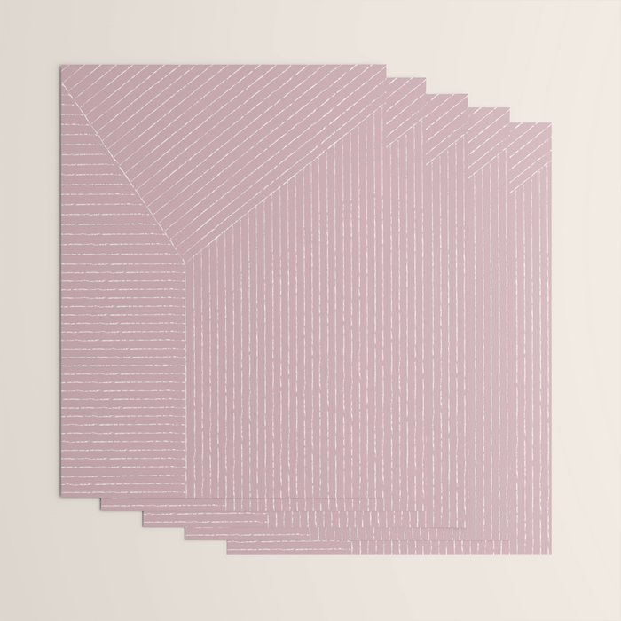 Lines (Dusty Lilac) Wrapping Paper Gallery Image 3