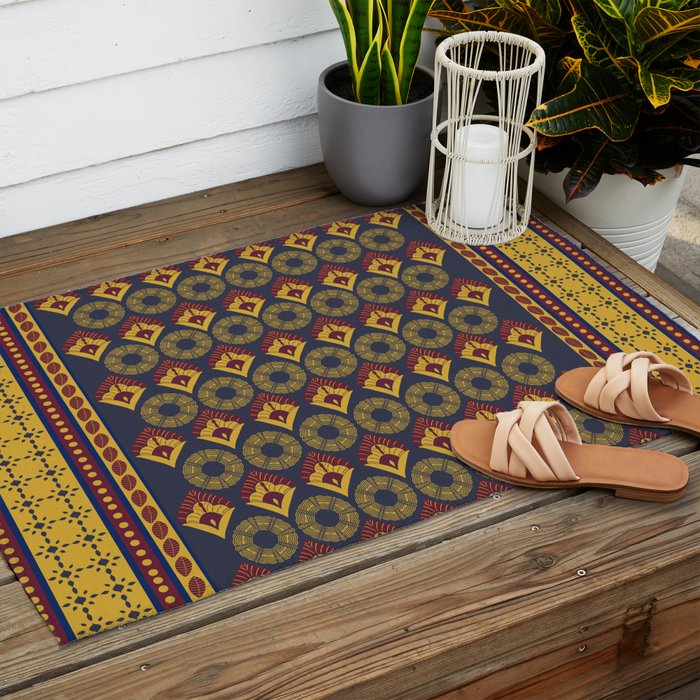 Sunset French Country Riviera Linen 1 Outdoor Rug Gallery Image 2