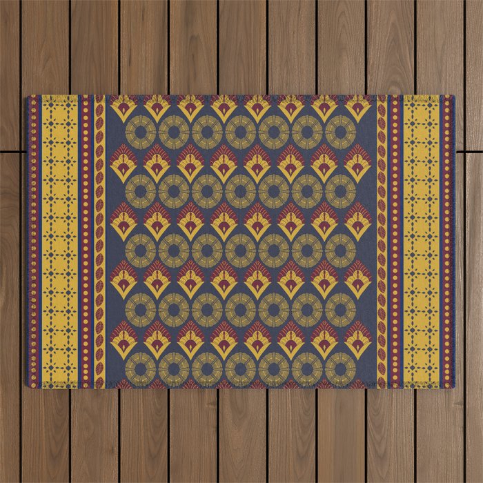 Sunset French Country Riviera Linen 1 Outdoor Rug Gallery Image 1