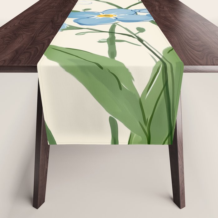 Wildflower Garden in Soft Tones Table Runner Gallery Image 1