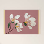 Pink Magnolia Flowers Welcome Mat Gallery Image 1