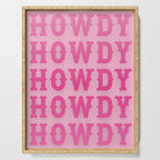 Howdy - Pink Western Aesthetic Serving Tray Gallery Image 1