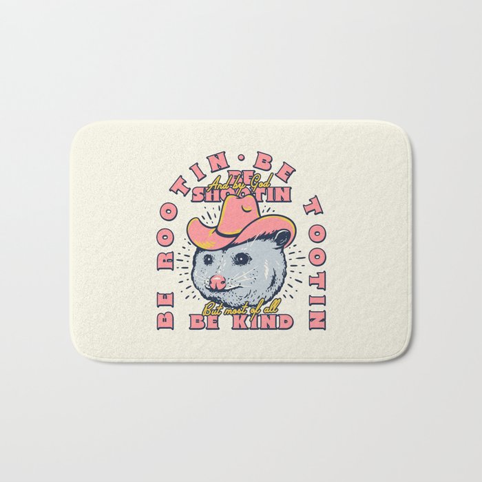 Rootin Tootin Shootin | Possum Cowboy Advice | Space Cowgirl Country Style | Possum  Bath Mat Gallery Image 1