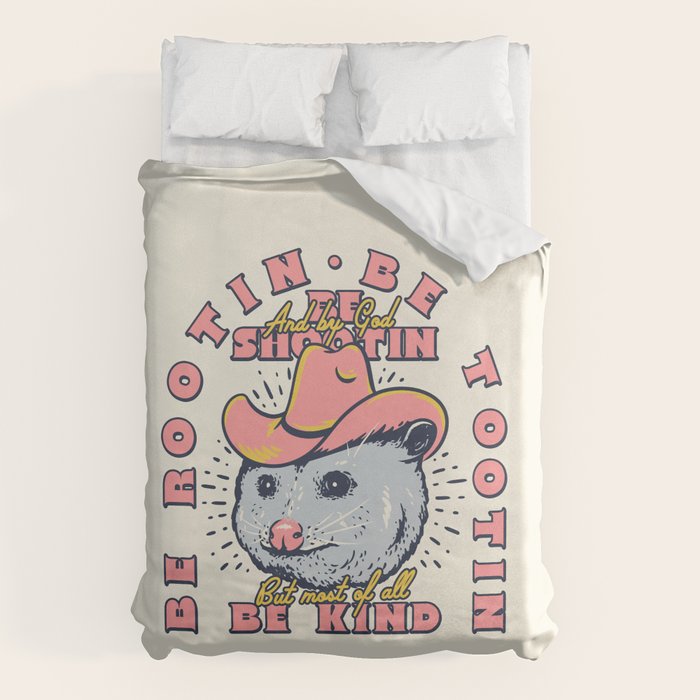 Rootin Tootin Shootin | Possum Cowboy Advice | Space Cowgirl Country Style | Possum  Duvet Cover Gallery Image 6