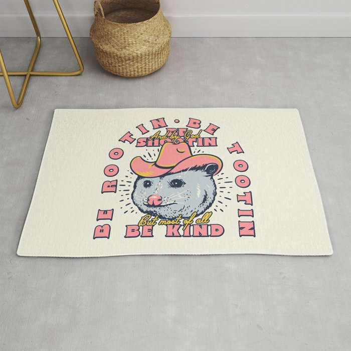 Rootin Tootin Shootin | Possum Cowboy Advice | Space Cowgirl Country Style | Possum  Rug Gallery Image 1