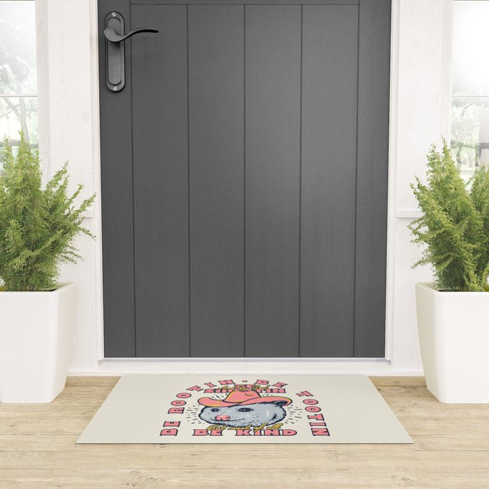 Rootin Tootin Shootin | Possum Cowboy Advice | Space Cowgirl Country Style | Possum  Welcome Mat Gallery Image 3