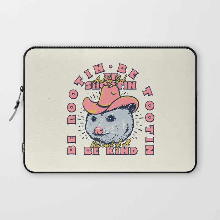Rootin Tootin Shootin | Possum Cowboy Advice | Space Cowgirl Country Style | Possum  Laptop Sleeve Gallery Image 1