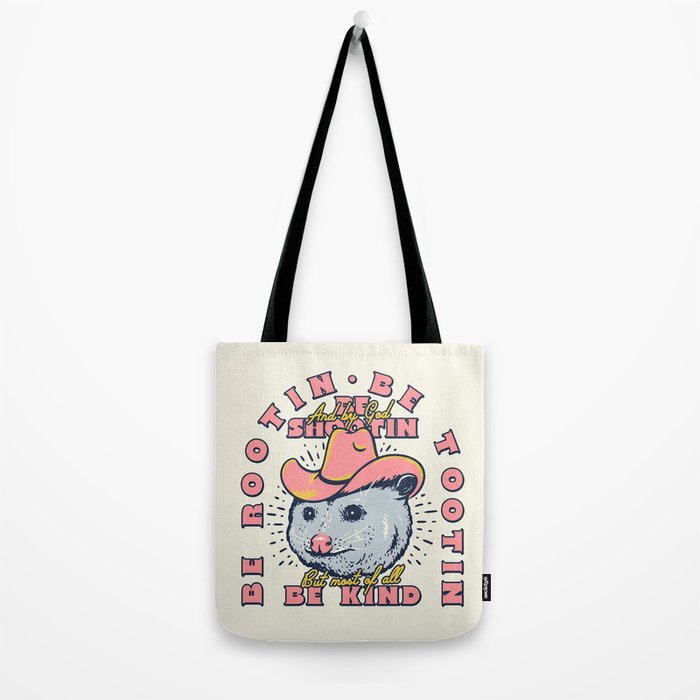 Rootin Tootin Shootin | Possum Cowboy Advice | Space Cowgirl Country Style | Possum  Tote Bag Gallery Image 2