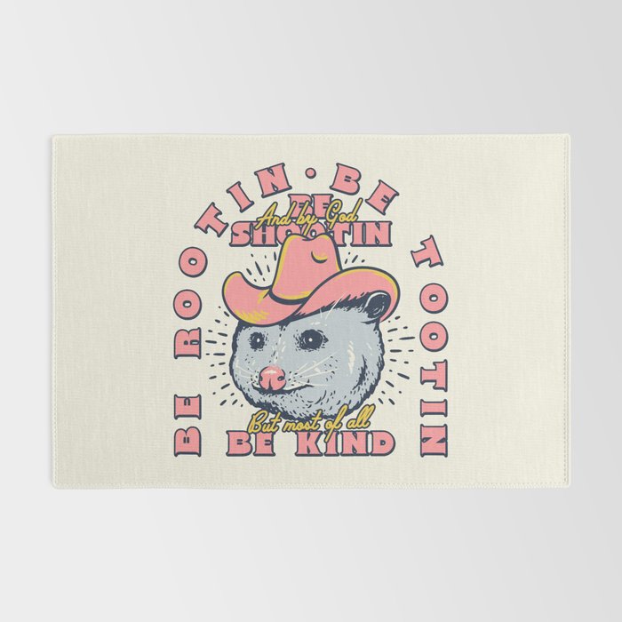 Rootin Tootin Shootin | Possum Cowboy Advice | Space Cowgirl Country Style | Possum  Rug Gallery Image 2