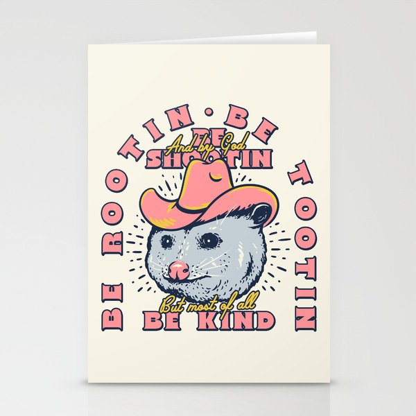Rootin Tootin Shootin | Possum Cowboy Advice | Space Cowgirl Country Style | Possum  Stationery Card Gallery Image 2