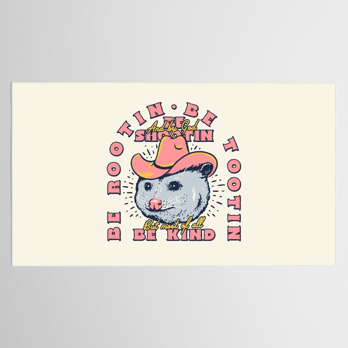 Rootin Tootin Shootin | Possum Cowboy Advice | Space Cowgirl Country Style | Possum  Tablecloth Gallery Image 2