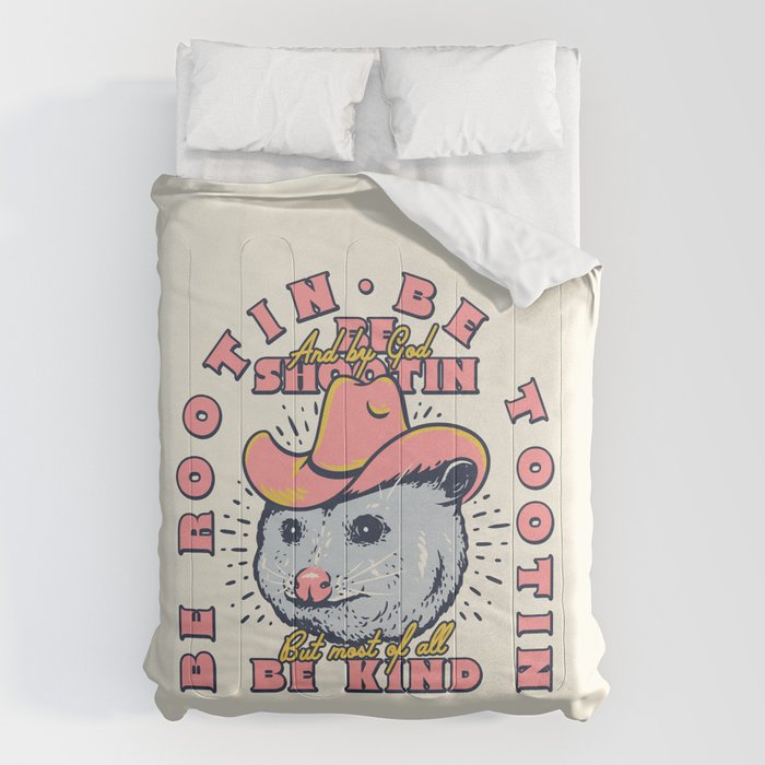 Rootin Tootin Shootin | Possum Cowboy Advice | Space Cowgirl Country Style | Possum  Comforter Gallery Image 1