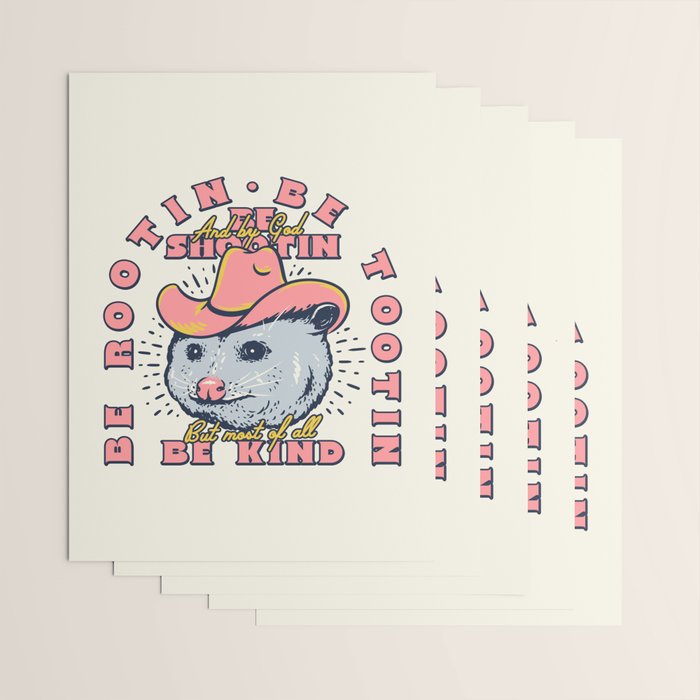 Rootin Tootin Shootin | Possum Cowboy Advice | Space Cowgirl Country Style | Possum  Wrapping Paper Gallery Image 3