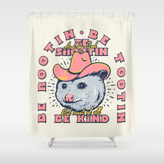 Rootin Tootin Shootin | Possum Cowboy Advice | Space Cowgirl Country Style | Possum  Shower Curtain Gallery Image 1
