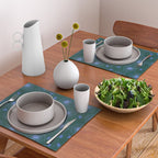 Make A Wish Dandelion Pattern in Forest Green & Blue Placemat Gallery Image 2