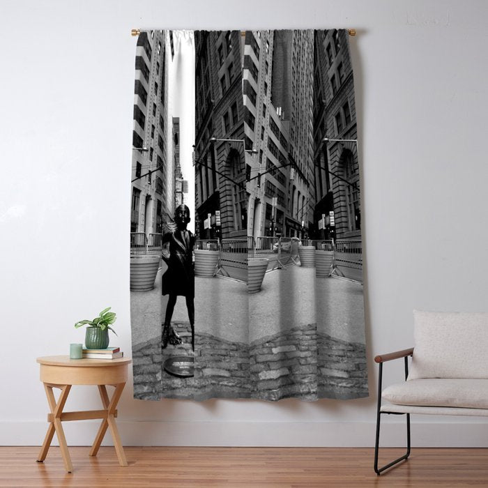Fearless Girl Window Curtain Gallery Image 1