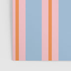 Cute Basic Stripes Light Blue Orange Pink Poster Gallery Image 3