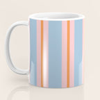 Cute Basic Stripes Light Blue Orange Pink Coffee Mug Gallery Image 3