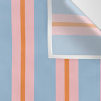 Cute Basic Stripes Light Blue Orange Pink Wall Tapestry Gallery Image 3